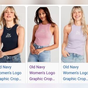 2 old navy graphic crop tops